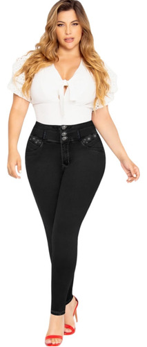 Jeans Praga Curvy 02 Tallas Extras Corte Colombiano Push Up