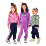 Kit 02 Conjunto Moletom Premium Infantil Feminino Inverno