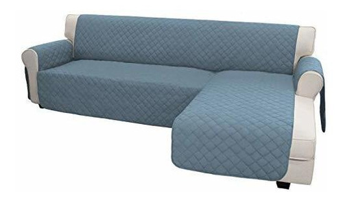 Funda De Sofa Easy-going Reversible En Forma De L Celeste