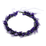 Diadema Con Flores, Estilo Bohemio, Novia, Novia, Lavanda, D