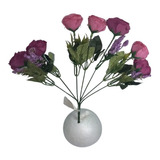 Rosas En Ramo Botón X7 Artificial Decoración Arreglos Floral
