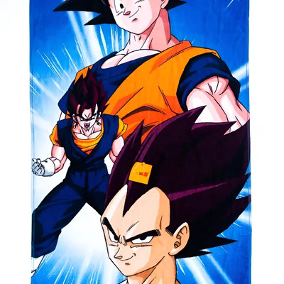 Toalla Infantil Vegito Dragon Ball Z Hilasal 100% Algodón 147x74cm Azul | Envío gratis