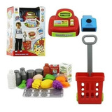 Set Juego Mini Market Caja Registradora Y Carro 