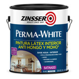 Esmalte Al Agua Perma-white 3.785lts Blanco Satinado Zinsser