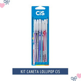 Kit Caneta Lollipop Cis Ponta Fina 0.5mm 6 Unidades