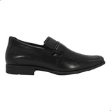 Sapato Social Masculino Elegante Pegada Couro Preto