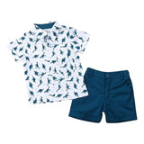 Set Conjunto De Niño Modelo 03 Short Y Camisa Dinosaurio [u]