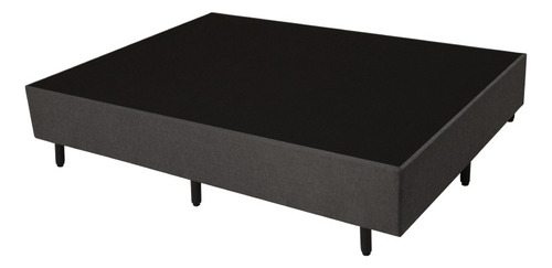 Base De Cama Luuna Box Casal Cor Cinza-escuro