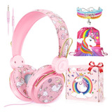 Qearfun Auriculares Unicornio Niñas Y Niños Escuela, Con Con