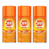 Off! Family Repelente Mosquitos Envase X 165 Cc Pack X3