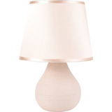 Velador De Mesa Cuzco Beige Ceramica Led Deco Moderno Cie