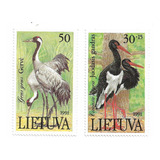  Lituania 1991 Fauna. Aves Zancudas Serie Mint Compl 417/18 