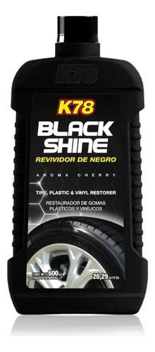 K78 Black Shine - Revividor De Negro Gomas Y Plasticos 600ml