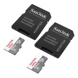Kit 2 Sandisk Ultra Microsd 64gb Class10 Memory Card 100mb/s