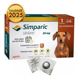 Antipulgas Simparic 20mg Cães 5 A 10kg 1 Comprimido Avulso