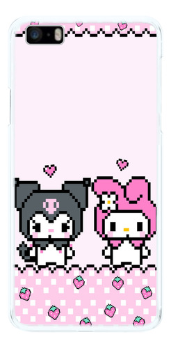 Capinha Compatível Pixel Art My Melody Kuromi 2 - iPhone