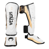 Venum Espinilleras Elite Evo - Blanco/oro - Xl