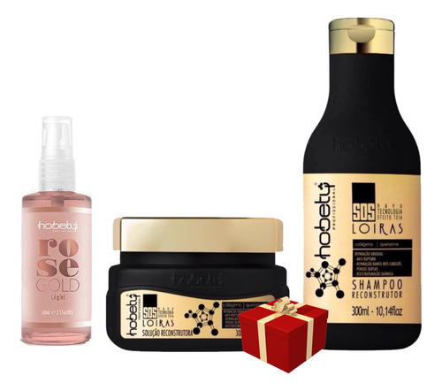 Hobety Kit Sos Loiras Sha Masc + Finalizador Rose Gold 60ml