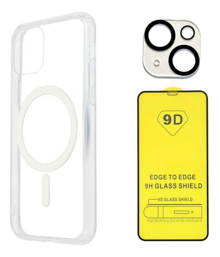 Funda Magnética Para iPhone + Templado 9d+protector Cámara..