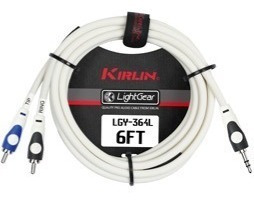 Cable Kirlin Lgy-364l 2x1 Plug A Rca Color Blanco Sonido /