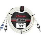 Cable Kirlin Lgy-364l 2x1 Plug A Rca Color Blanco Sonido /