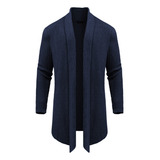 .. Saco Sueter Cardigan Casual Largo Abierto For Hombre