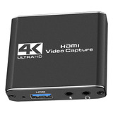 Capturadora Video Hdmi 4k 1080p Usb/usb-c Mic-in