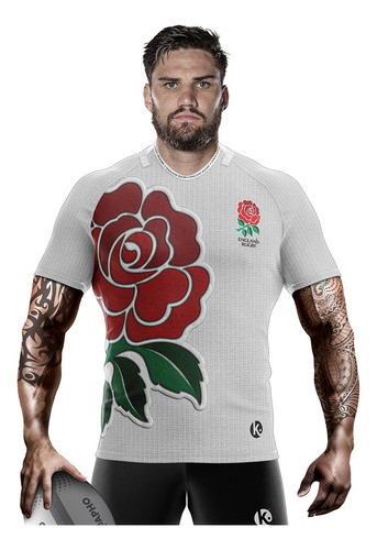 Camiseta Rugby Kapho Inglaterra Blanca Six Nations Niños