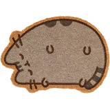 Tapete Tipo Alfombra Para Entrada Gato Pusheen Cat 60x43 Cm Ancho 2 Cm Color Marrón Claro Diseño De La Tela Animal Print Largo 60 Cm