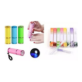 Lampara Mini Uv Uñas Forma Linterna + 2 Aceites P/cutícula