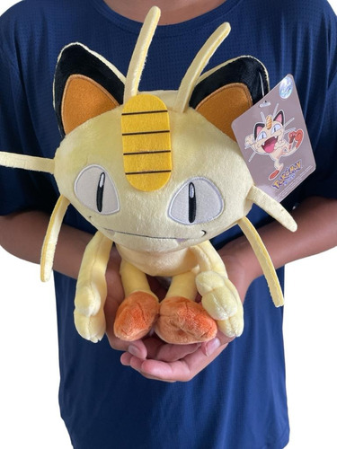 Meowth  Equipe Rocket Pokémon Pelúcia 27cm - Pronta Entrega