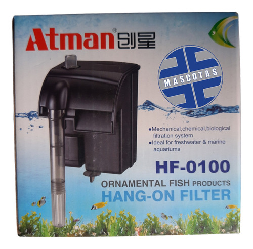 Filtro De Cascada Atman Hf-0100 Para Acuarios - 190l/h 