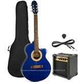 Guitarra Acustica + Ampli 10w + Funda + Cable + Pua + Combo