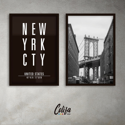 Set Cuadro New York - Decorativo - 30x40
