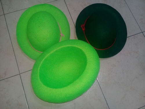 Sombrero Coya Verde Manzana Y Verde Oscuro