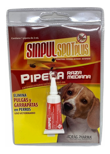 Pipeta Sinpul Spot Plus Perros Raza Mediana De 5 A 15 Kg