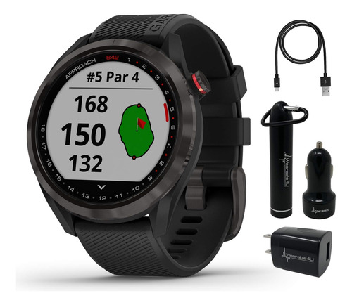 Reloj De Golf Gps Garmin S42 Premium, Bronce Con Banda De Si