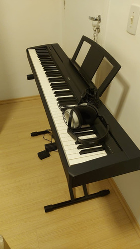 Piano Digital Yamaha P35 + Suporte,pedal,fone Philips
