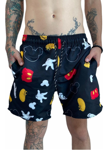 Shorts Mauricinho Praia/piscina Masculino M/g/gg Mickey