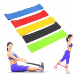 Kit 5 Faixa Elástica Treino Ginastica Pilates Fisioterapia