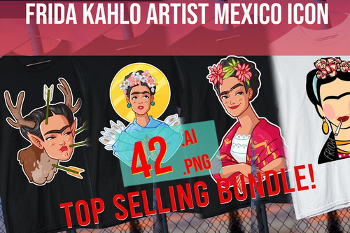 Frida Kahlo Mujer Orgullo Mexicano Vip Hd  Psd, Ai, Png,