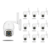 Kit 10 Cámara Seguridad Vigilancia 1080p 360 Exterior Wifi