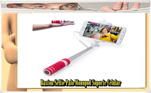 Baston Selfie Palo Monopod Con Cable Soporte Celular Cámara