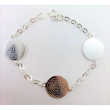 Pulseira Prata Maciça 925 Mandala Pai Nosso Ref. 940 