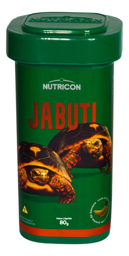 Nutricon Ração Jabuti 80g Vitamina C P/tartaruga E Jabuti