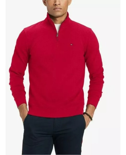 Sweater Tommy Hilfiger  Para Caballero Negro Rojo1.