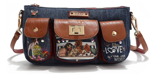 Bolsa De Mezclilla One Happy Family Nikky By Nicole Lee Ss24