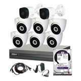 Kit 8 Camara Bullet/domo 2mp Dvr 1080p Fullhd Dahua H265 1tb