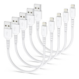 Cable De Carga Corto Para iPhone De 1 Pie, Paquete De 5 Cabl