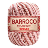 Barbante Barroco Multicolor 6 Fios 400gr Linha De Crochê Cor Cafe